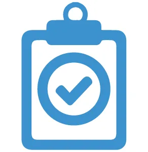 A Clipboard illustrating safe and effective result.
